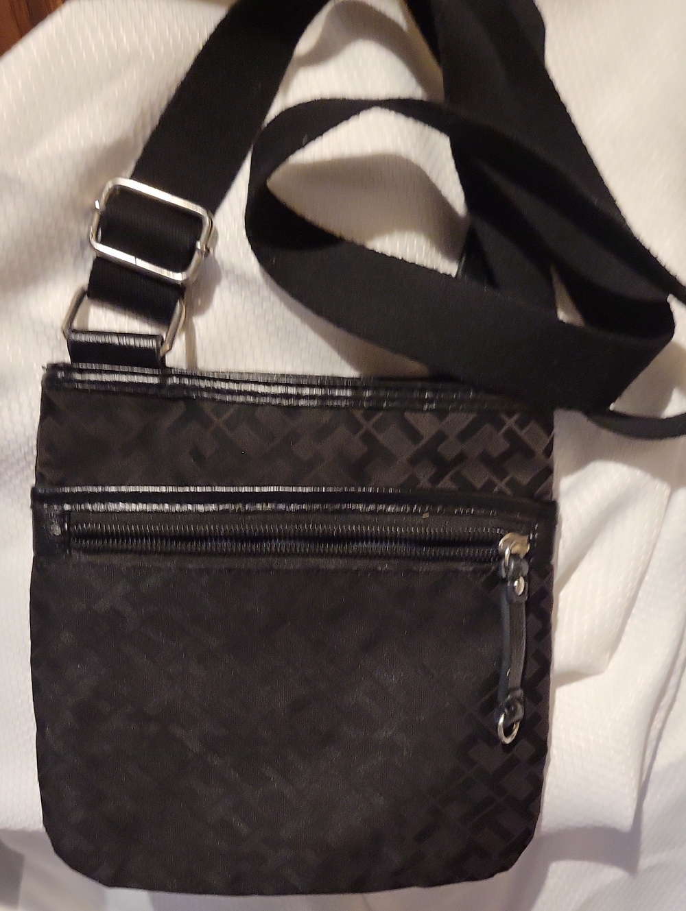 Tommy Helfiger Black Crossbody Travel Bag - Lightweight Everyday Classic